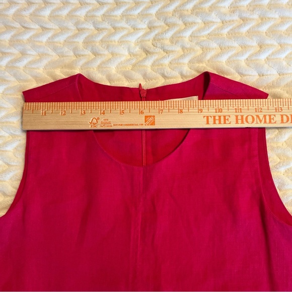 Maeve Anthropologie Pink Sleeveless A-Line Dress size small Linen - Picture 11 of 12